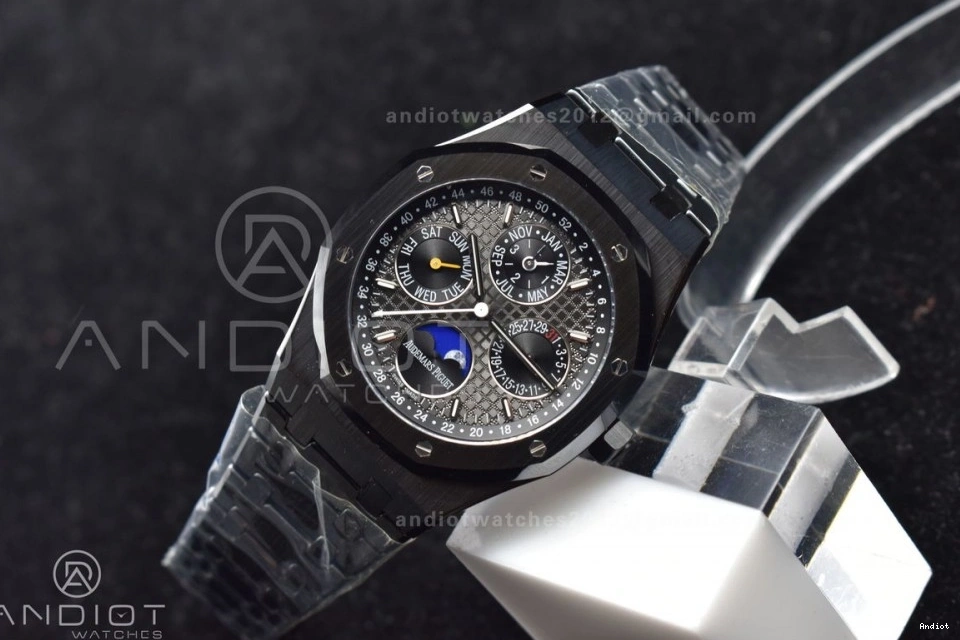 Classic Calendar Ceramic Royal 41mm Best Black Edition on Ceramic Oak Dial A5134 Perpetual V APSF1:1 Black Bracelet 1044 0726